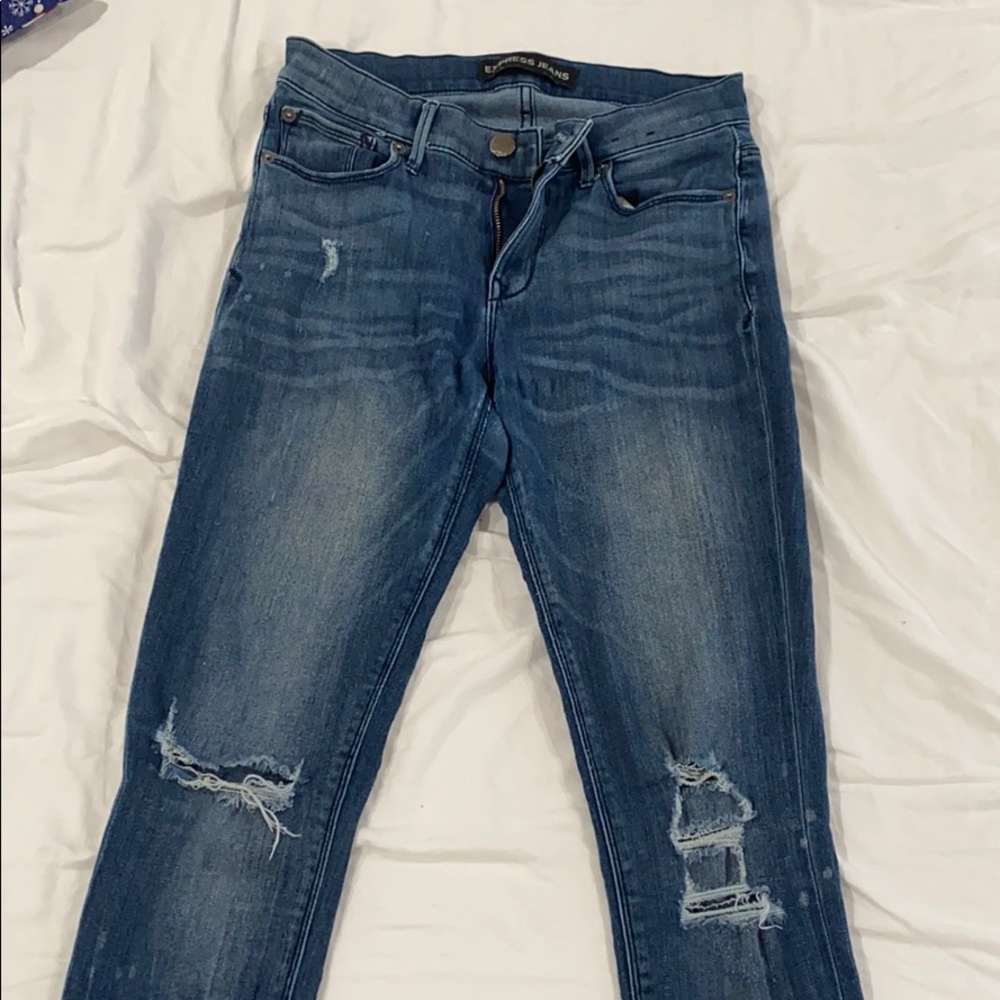 Express Mid-rise Distressed Legging Jean